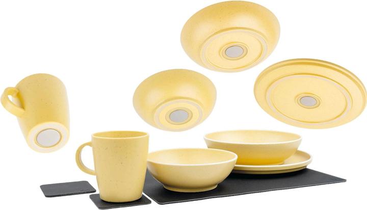 Actual product image Silwy Magnet-Kunststoff-Geschirrset Dolomit Yellow, Produkttyp