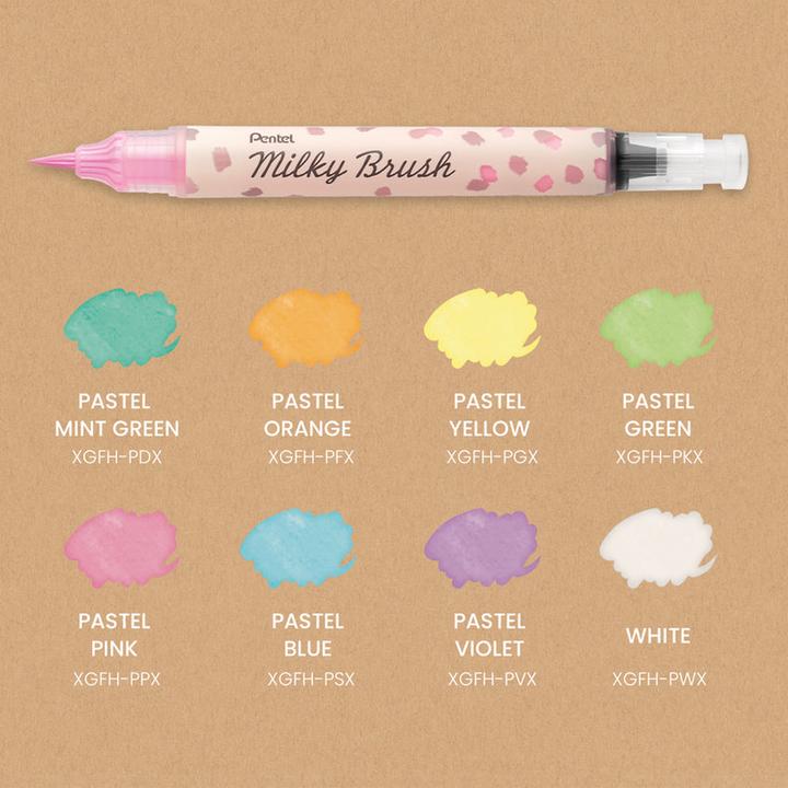 Image du produit Pentel Stylo pinceau Milky Brush jaune (Jaune pastel, 1 x)