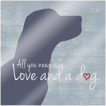 Image du produit Trenddeko All you need is love and a dog (30 x 30 cm)