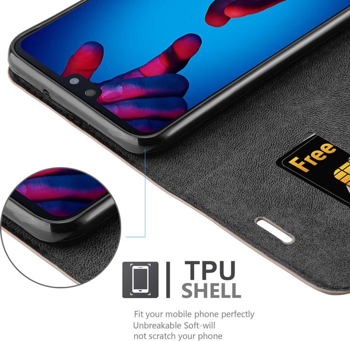 Actual product image Cadorabo Book Invisible Magnet Cover (Huawei P20)