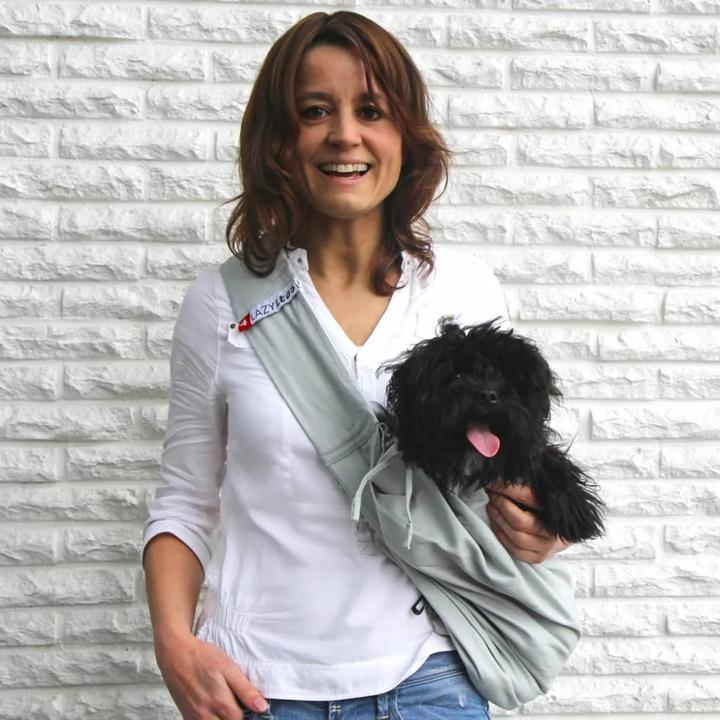 Actual product image 4Lazylegs Animal Transport Bag Canvas, Mineral Grey, XS (Dog, Washable)