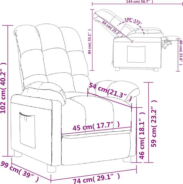 Actual product image VidaXL Recliner