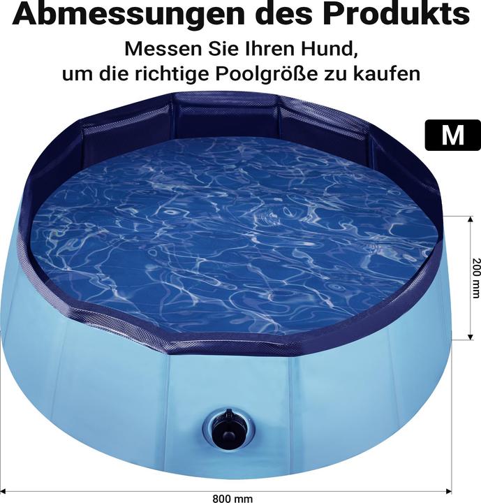 Produktbild Wiltec Fudajo Hundepool 80x20cm Hundeschwimmbad Hundeplanschbecken Hundebadewanne (Hundepool)