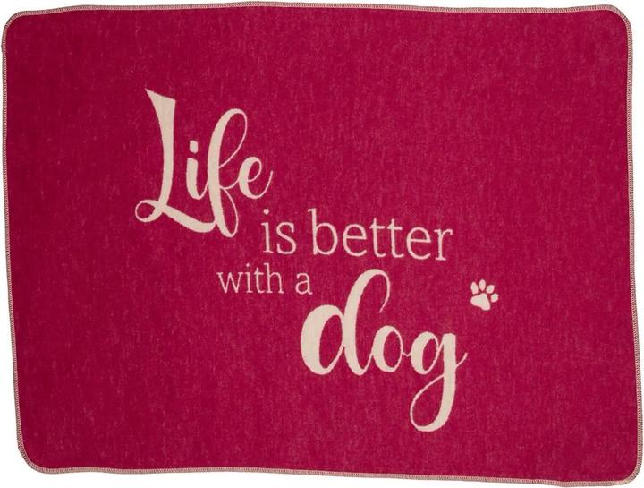 Actual product image David Fussenegger Fussenegger pet blanket "life is better " dog, small (Dog)