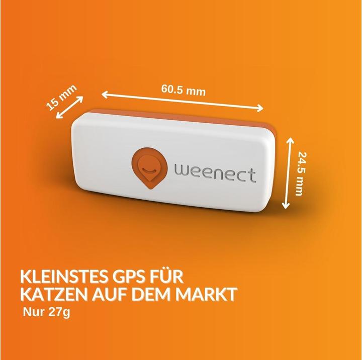 Actual product image Weenect GPS Tracker XS for cats, white (iOS, Android)