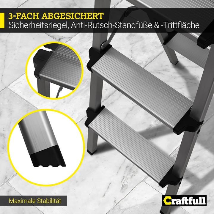 Image du produit Craftfull Trittleiter CF-131A (Escabeau, Marchepied pliant, 24.50 cm)