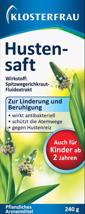 Klosterfrau Cough Syrup for Relief and Soothing with Ribwort Herb Fluid Extract 240g (200 ml)