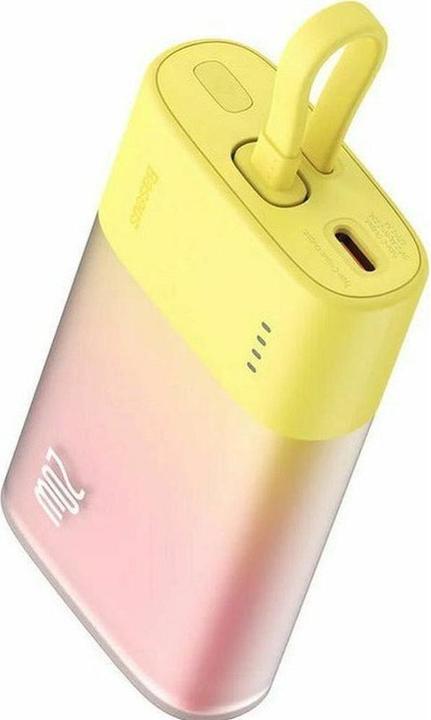 Actual product image Baseus Popsicle 5200mAh 20W Powerbank with Built-in Lightning Cable (+ White Simple USB-C - U (5200 mAh, 20 W)