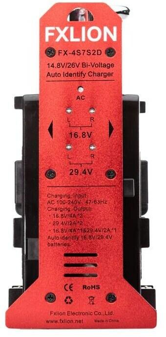 Image du produit Fxlion Chargeur double V-Lock 14.8V/26V (Chargeur de batterie d'appareil photo)