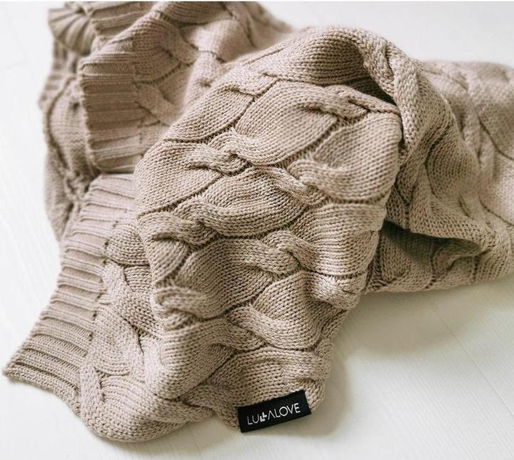 Produktbild Lullalove Merino baby blanket - Beige (80 x 100 cm)