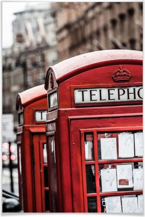 Actual product image Trenddeko British phone booth (60 x 90 cm)