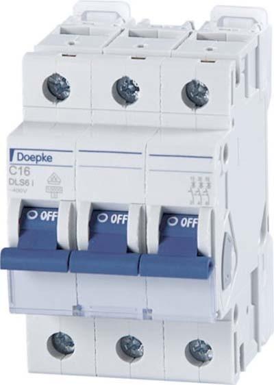 Actual product image Doepke DOEP DLS 6I C6-3 10KA Miniature circuit-breaker DLS 6i 3-pole 6A C-characteristic 1