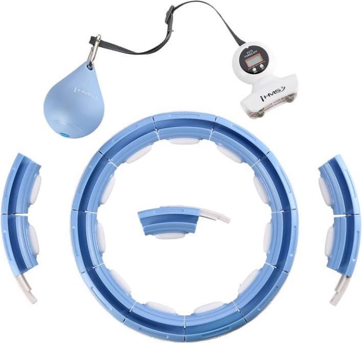 Produktbild HMS Hula Hop HHM15 mit Magnet und Gewicht blau + Zähler (44 cm)