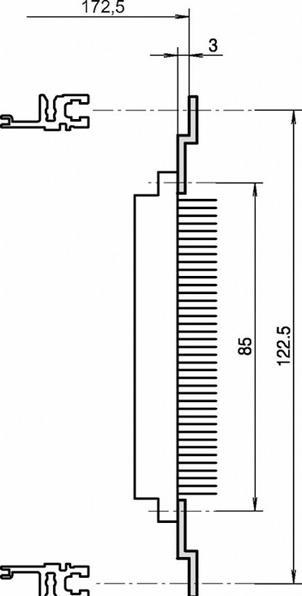 Image du produit Schroff Rail Z pour connecteur DIN 41617, 31 broches (DIN 41617) - Z-SC