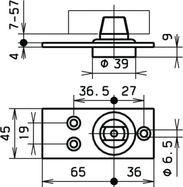 Actual product image Dormakaba Swivel bearing with fixed axis (Room door, Entrance door, Wooden door, French window, Indoor)