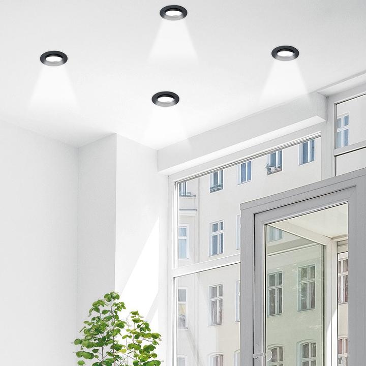 Image du produit Luminea Cadre de spot encastré en aluminium, noir