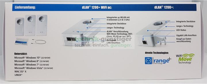 Image du produit Devolo DLAN 1200+ Kit réseau Wifi