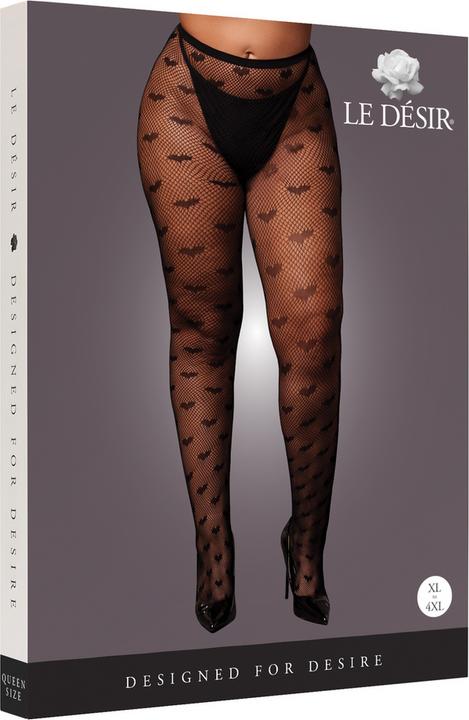 Produktbild Le Désir Heart Patterned Tights - Plus Size - Black