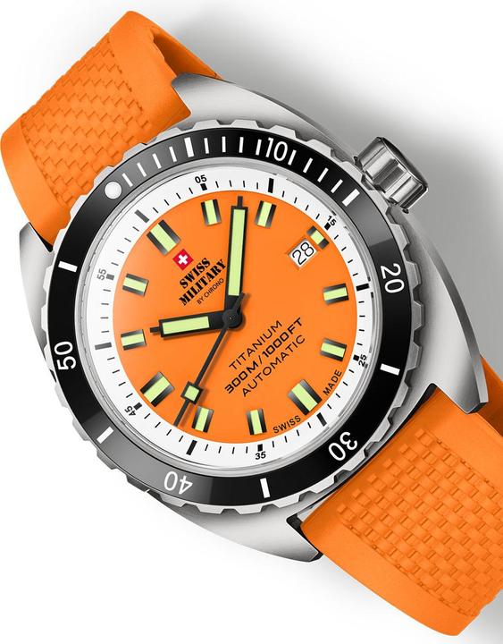 Produktbild Swiss Military SMA34100.10 Diver Titanium Automatik 42mm 30ATM (Taucheruhr, 42 mm)