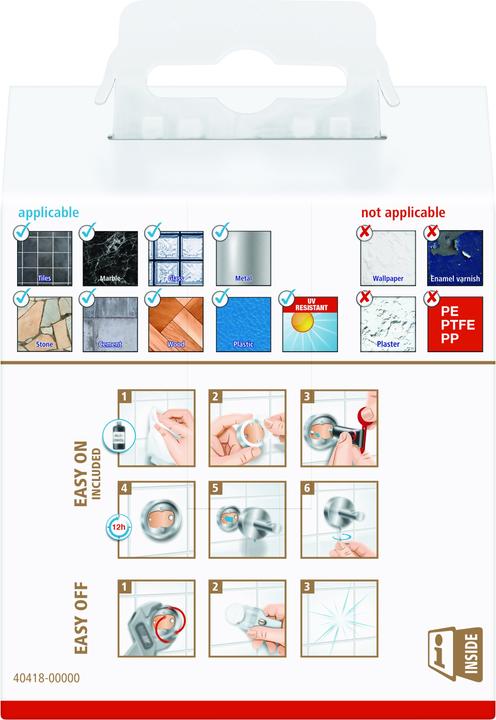 Actual product image tesa EXXCLUSIV Towel hook incl. adhesive solution without drilling