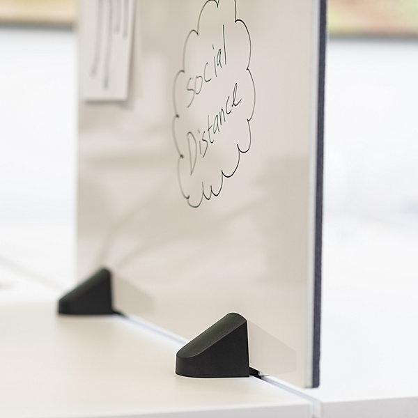 Actual product image smiT Desk partition for an individual workplace, enamel and PET felt surface, white /