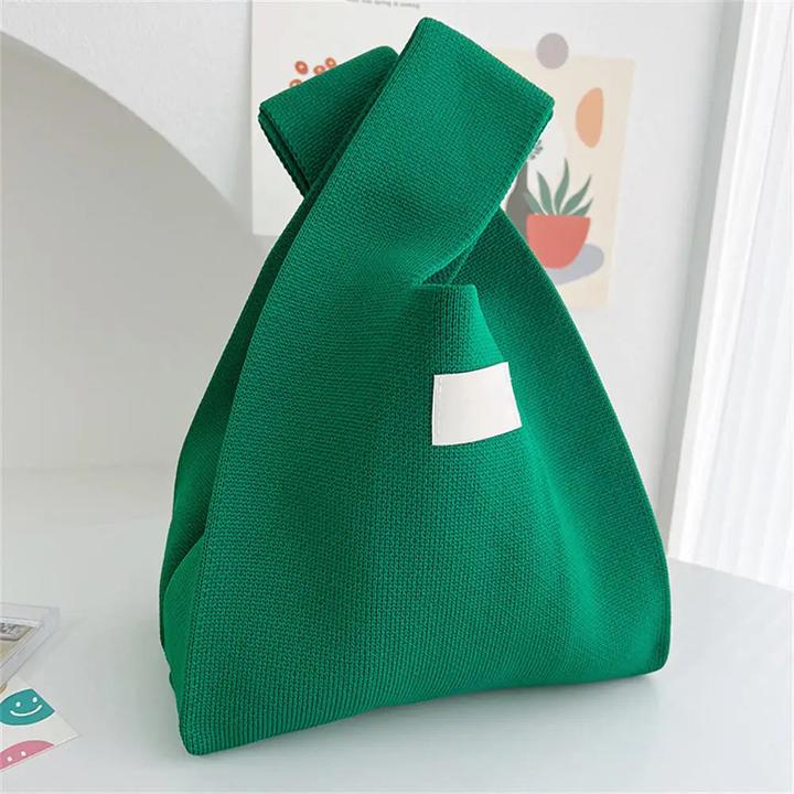 Image du produit Only-Bags.Store Sac à main tricoté à la main Mini Knot Sac au poignet Casual Tote Bag étudiant