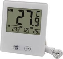 Actual product image Deltaco Nordic Quality Digital indoor-outdoor thermometer w wired sensor