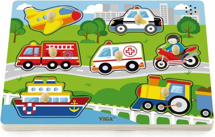 Image du produit Viga Toys SP VIG véhicules à puzzle en bois (7 pièces)