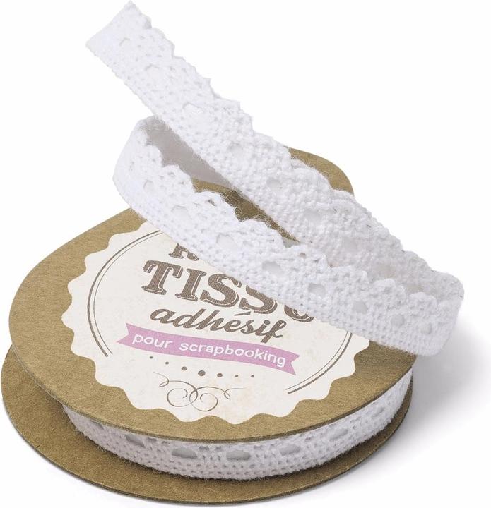 Image du produit Artifete Ruban adhésif dentelle 1cm - Blanc