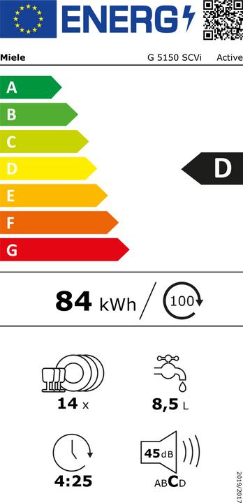 Etichetta energetica Miele G 5150 SCVi Active