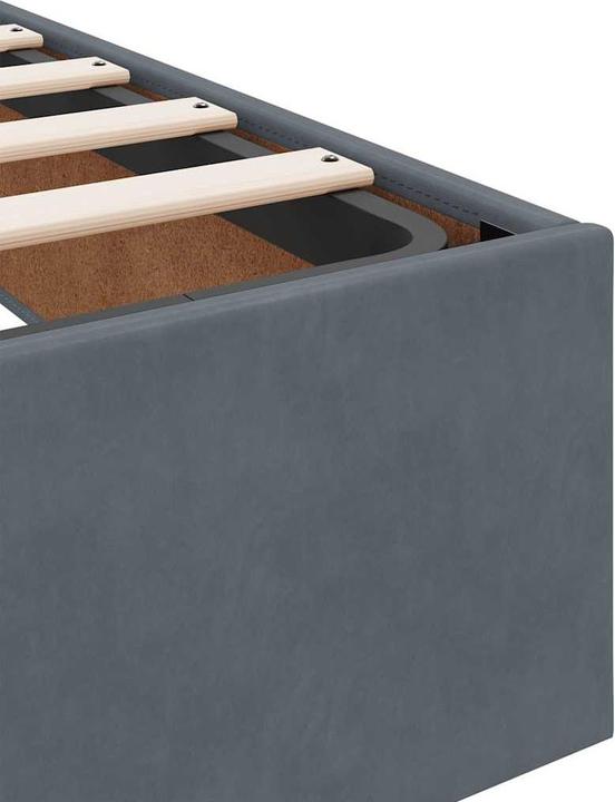 Actual product image VidaXL Ottoman bed without mattress dark grey 90x200 cm velvet (90 x 200 cm)