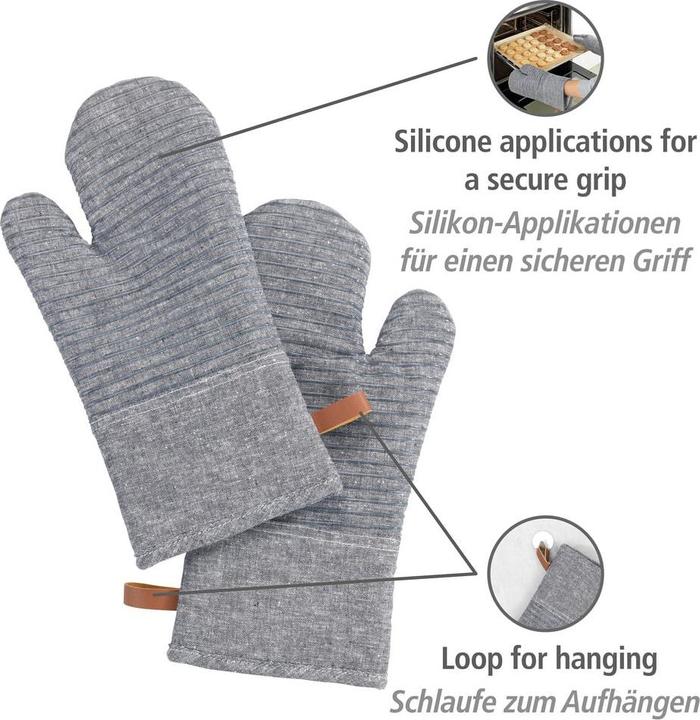 Immagine prodotto Wenko Guanto da cucina Ada Stripes (Silicone, Cotone, Poliestere, Viscosa)