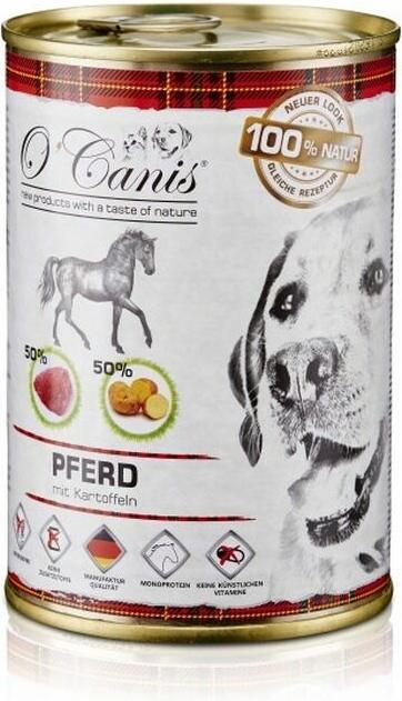 Produktbild O'Canis Hundefutter in Dosen - Nassfutter - Pferdefleisch mit Kartoffel - 400 g (Senior, Adult, Junior, 1 Stk., 400 g)