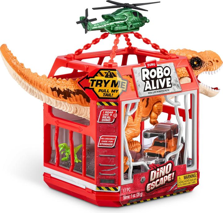 Actual product image Zuru Robo Alive Dino Escape playset with light + sound