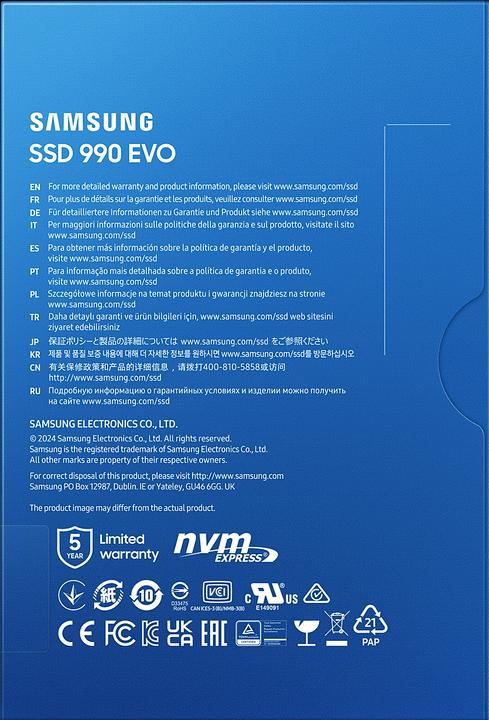 Actual product image Samsung 990 EVO (2000 GB, M.2 2280)