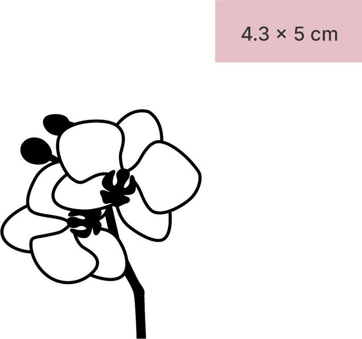 Image du produit minink Tatouage temporaire - Orchidée avec tige