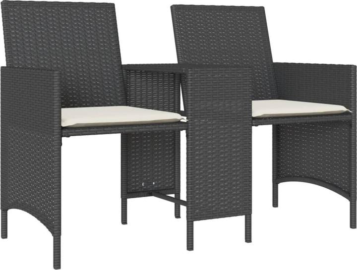 Produktbild VidaXL Gartensofa 2-Sitzer mit Tisch und Hockern
