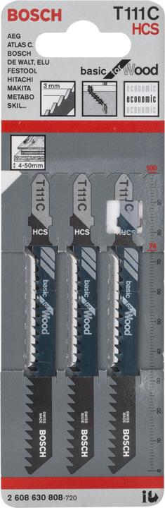 Immagine prodotto Bosch Professional Zubehör Stichsägeblatt T 111 C Basic for Wood