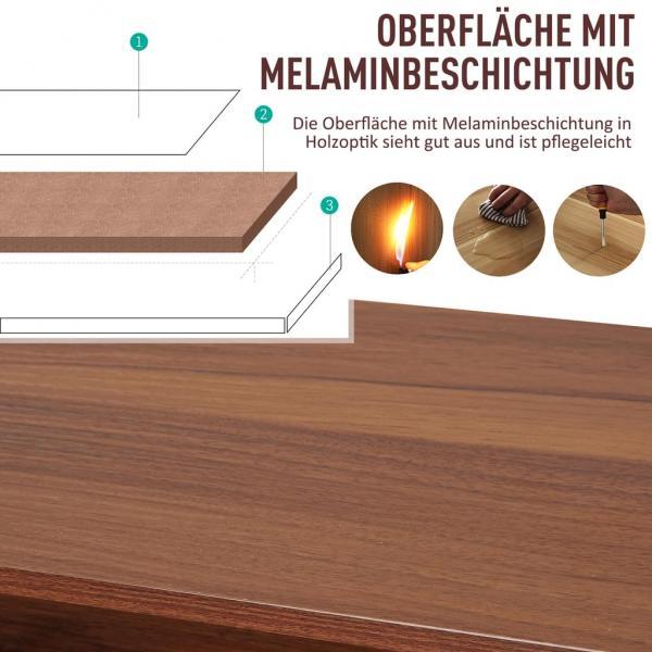 Produktbild Homcom Schreibtisch in Walnuss-Optik (84 x 45 x 85 cm)