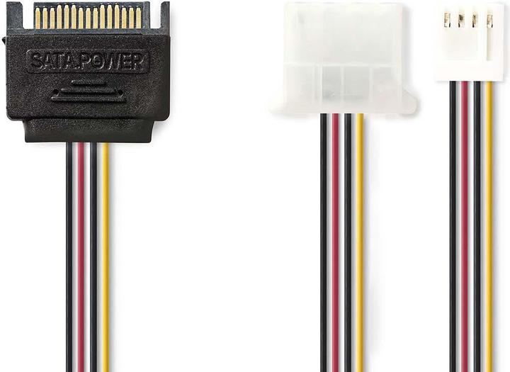 Immagine prodotto Nedis Cavo di alimentazione interna | SATA 15 pin maschio | FDD femmina / Molex femmina | Placcato oro |