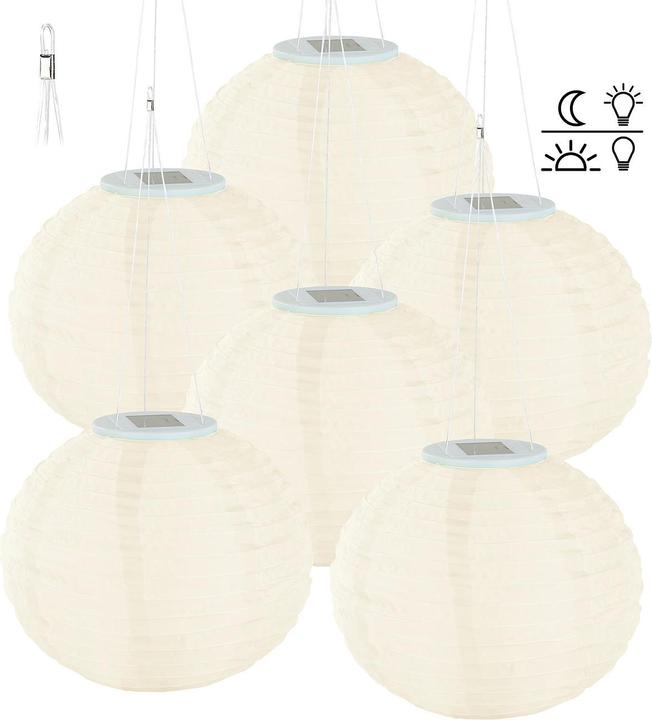 Produktbild Lunartec Solar-LED-Lampions (30 x 24 cm, 12 x)