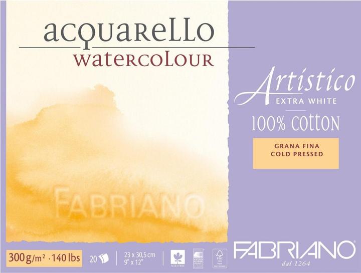 Produktbild Fabriano Aquarellblock Artistico Extra White (23 x 30.5 cm)