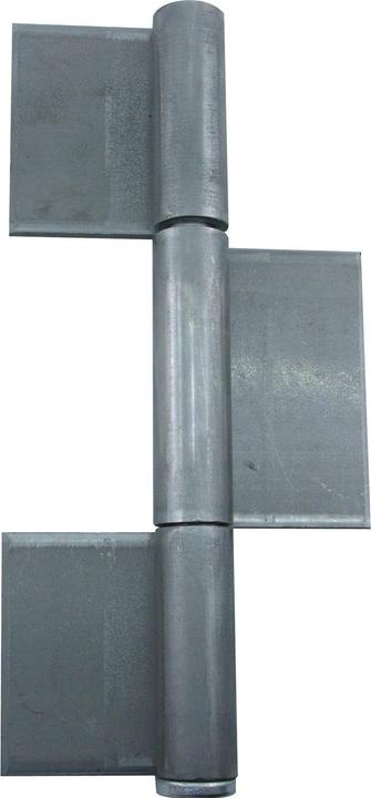 Schwarte Construction hinge 3-part 260 x 50 x 5 mm, bright steel
