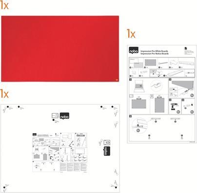 Produktbild Nobo Filztafel Impression Pro 1915422 rot, 87x155cm (Pinnwand, 87 x 155 cm)