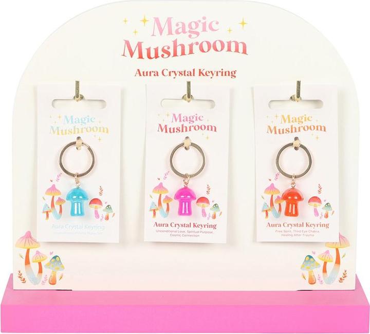 Produktbild Something Different Aura Kristall Schlüsselanhänger 18erPack Pilz