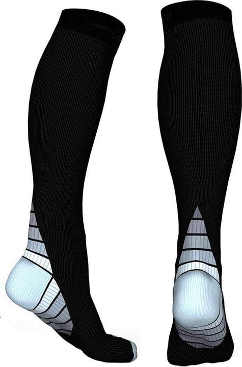 Produktbild JTI Kniehohe Kompressionssocken für Laufen und Fitness - Grau L/XL (L/XL)