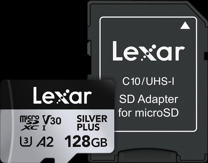 Image du produit Lexar Professional Silver Plus (128 Go, microSDXC, U3, UHS-I)