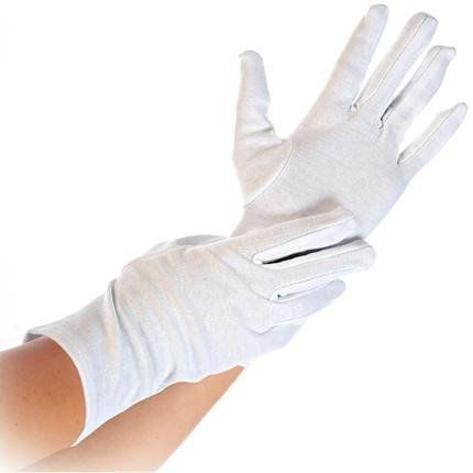 Hygostar Cotton gloves BLANC, M, white (M)
