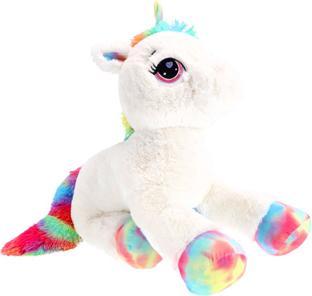 Produktbild Pluchiez Einhorn Plüsch weiss liegend 80 cm