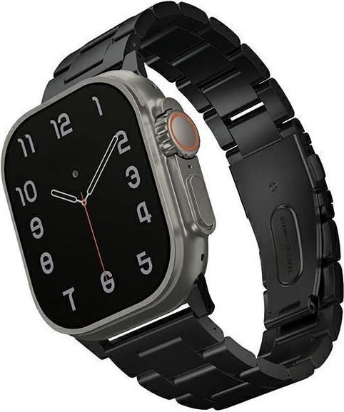 Uniq pasek Osta Apple Watch 42/44/45/ 49mm Series 1/2/3/4/5/6/7/8/SE/SE2/Ultra Stainless Steel czarn (Edelstahl, Apple Watch Series 1, Apple Watch Series 2, Apple Watch Series 3)